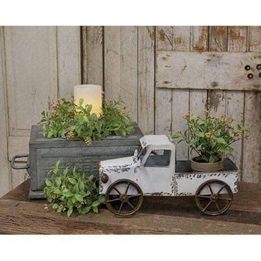 White Galvanized Metal Truck Distressed Finish - The Fox Decor